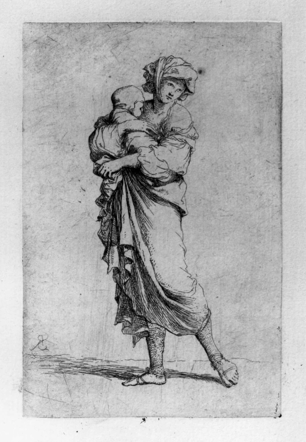 Stampa - Giovane madre con il figlio in braccio, Musei Civici, Vicenza